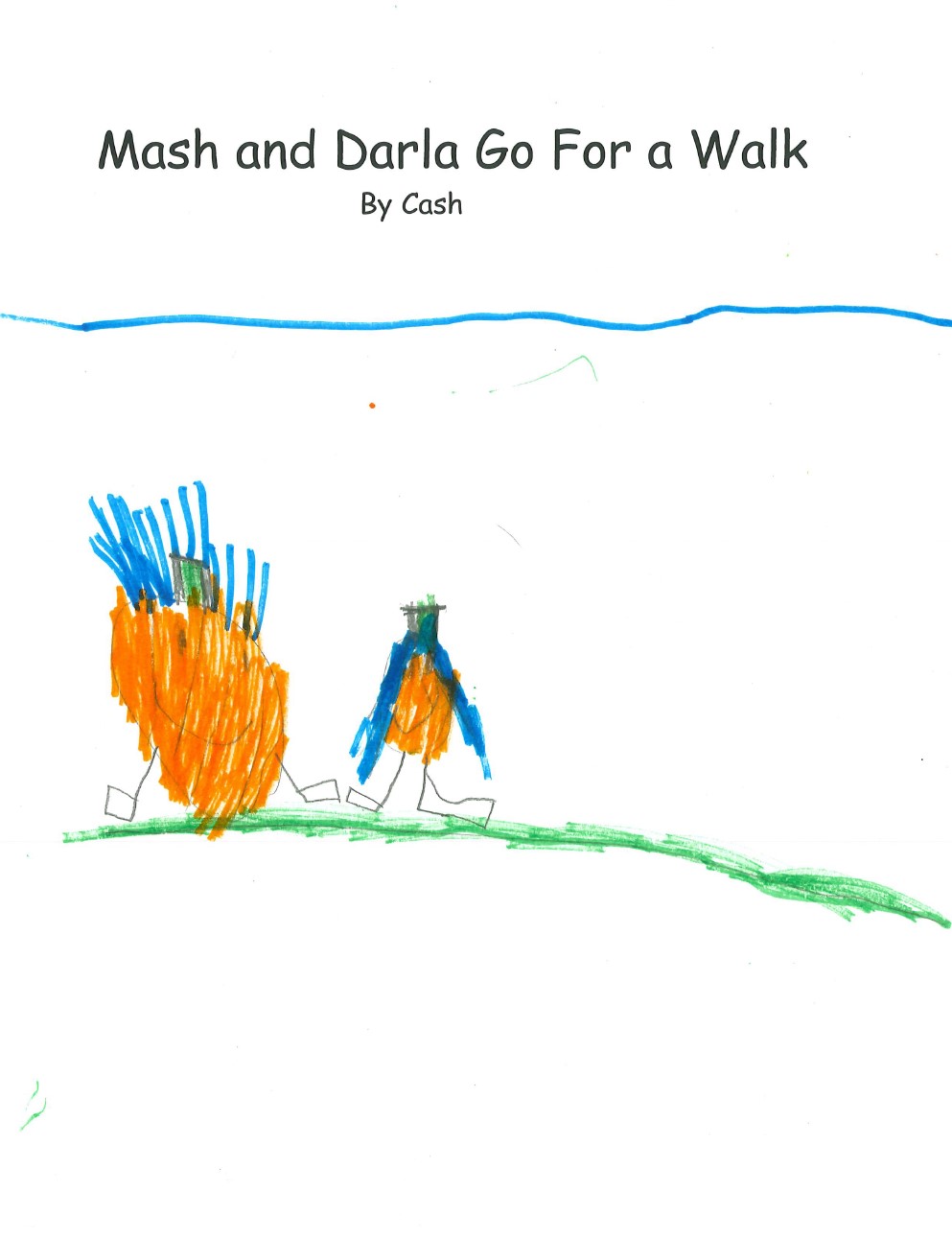 Mash and Darla Go For A Walk by Cash C.