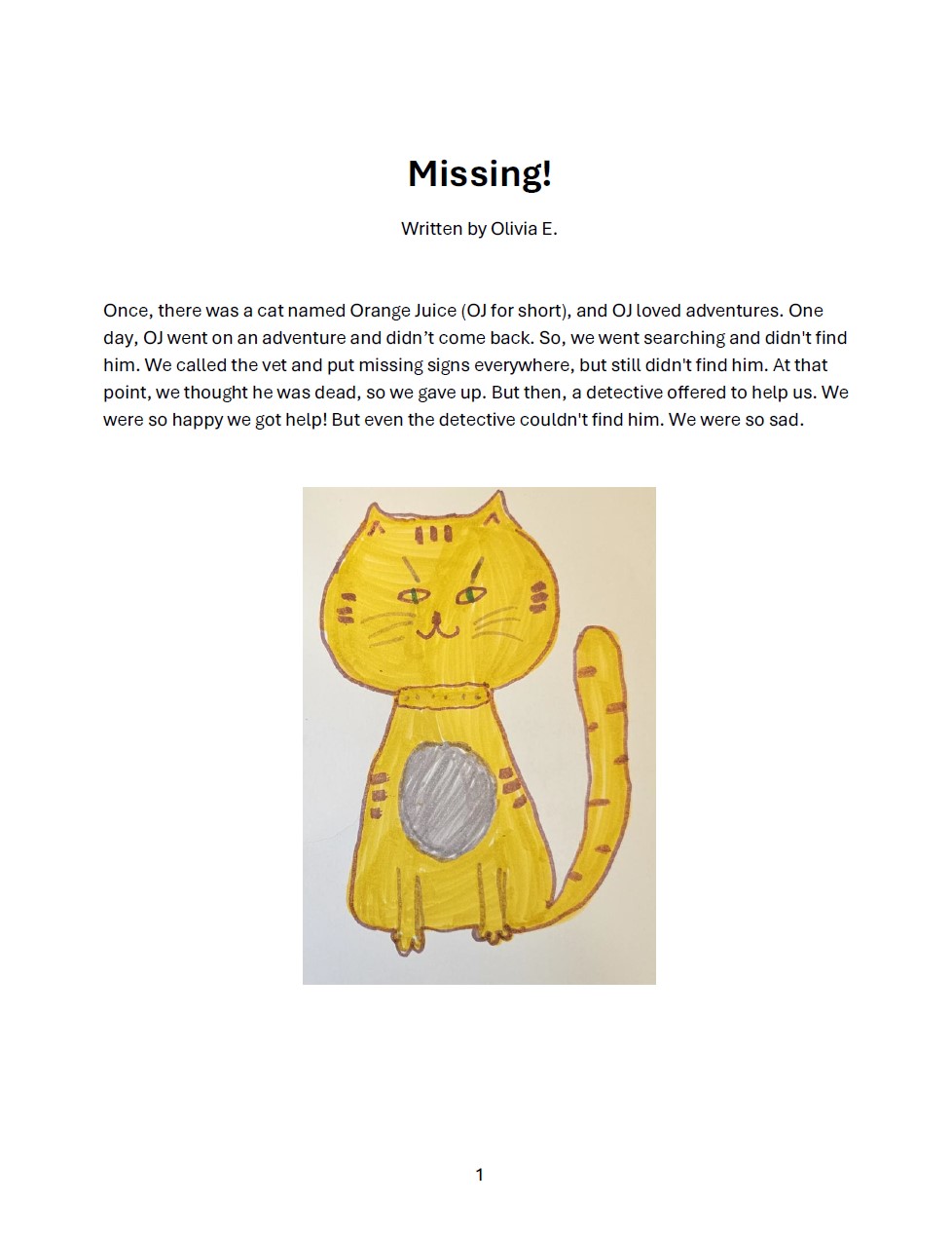 Missing! by Olivia E.