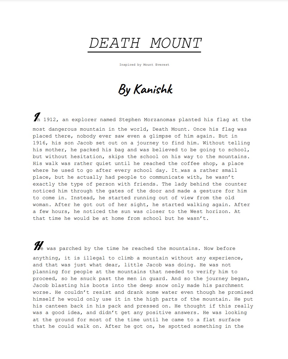 Death Mount by Kanishk V.