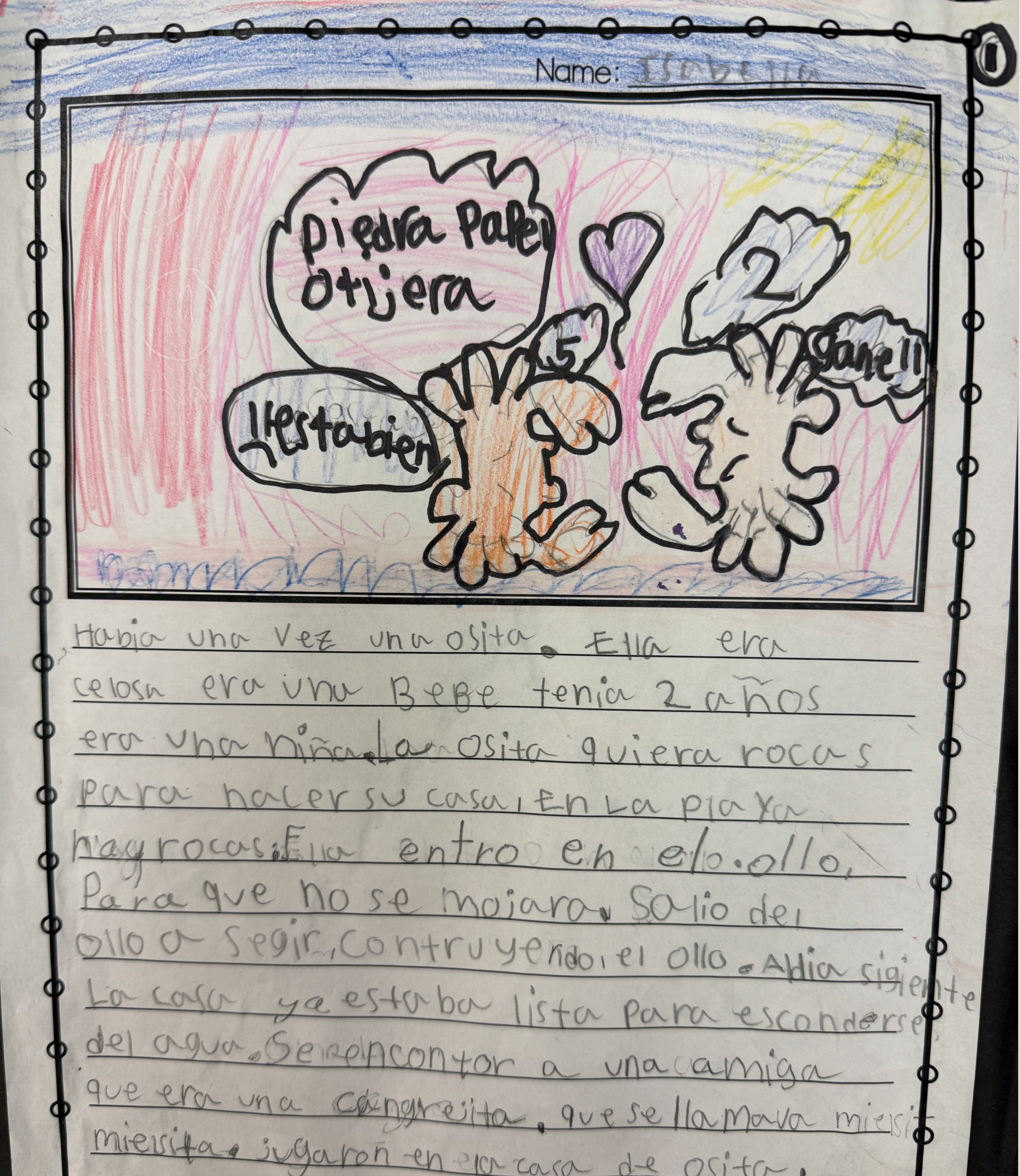 Osita el cangrejo por Isabella L.