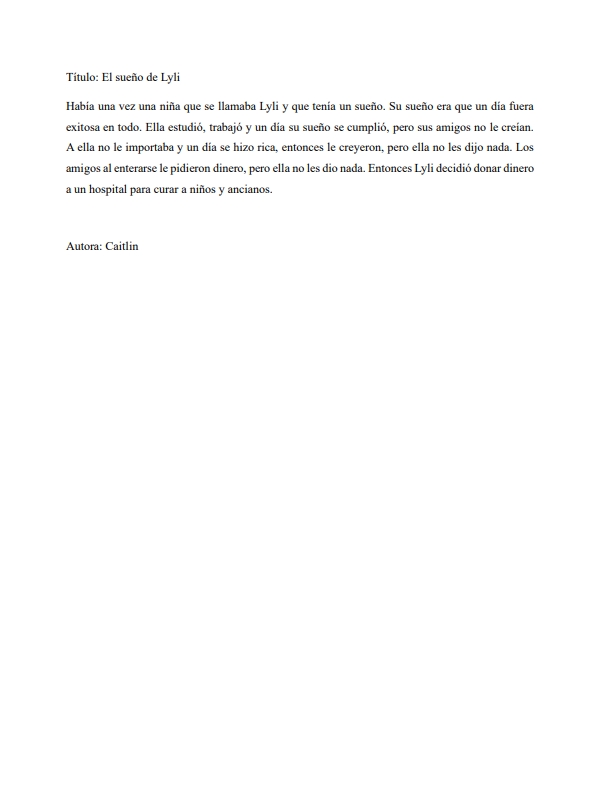 El sueño de Lyli por Caitlin B.