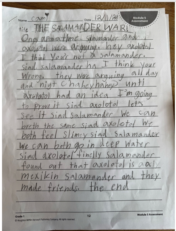 The Salamander War! by Camilla L.