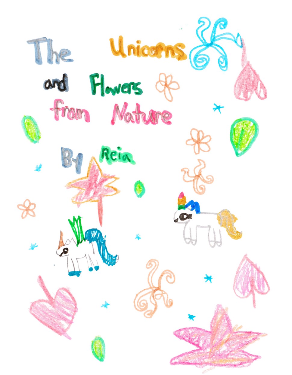 The Unicorns and Flowers from Nature by Reia W.